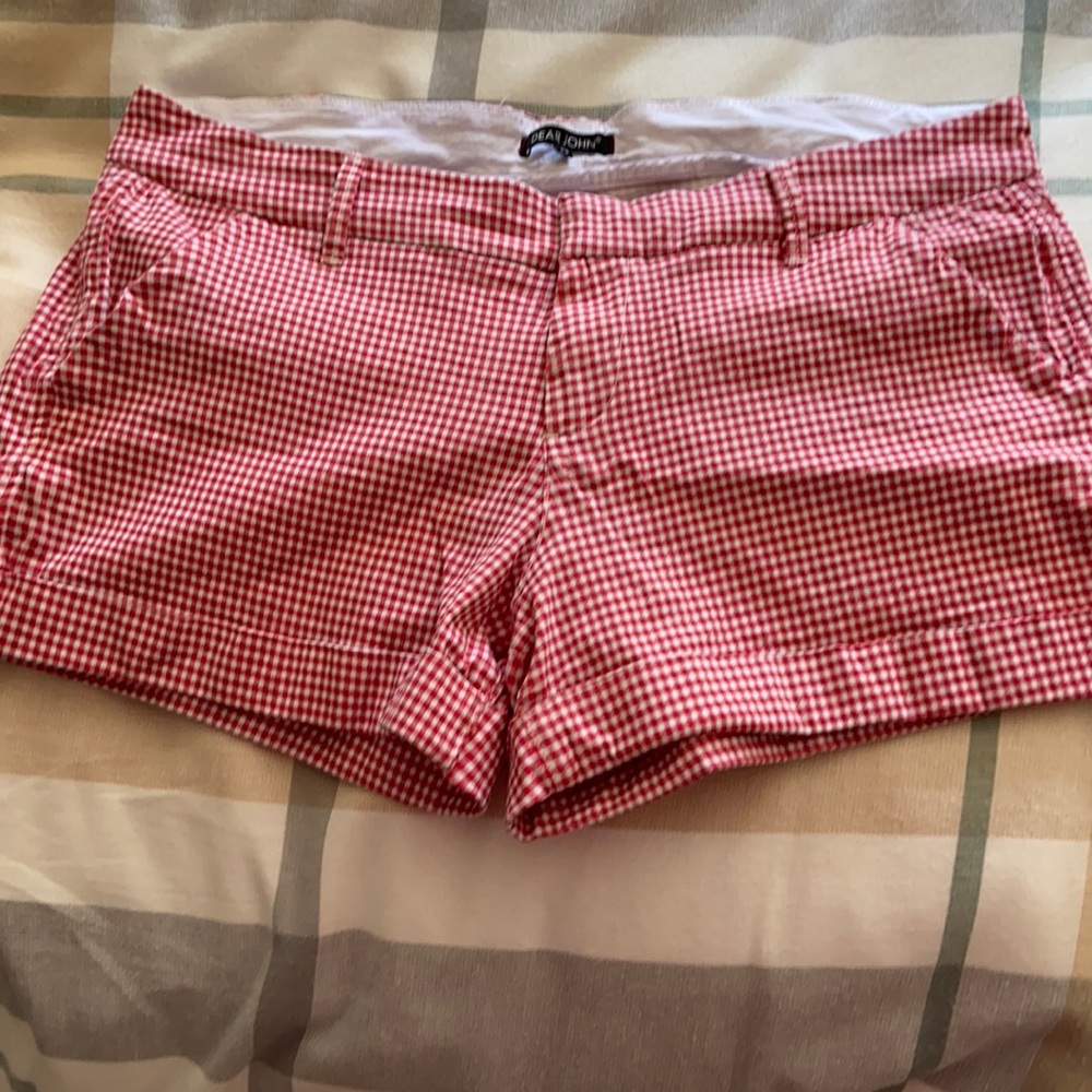Dear John Red Gingham Shorts